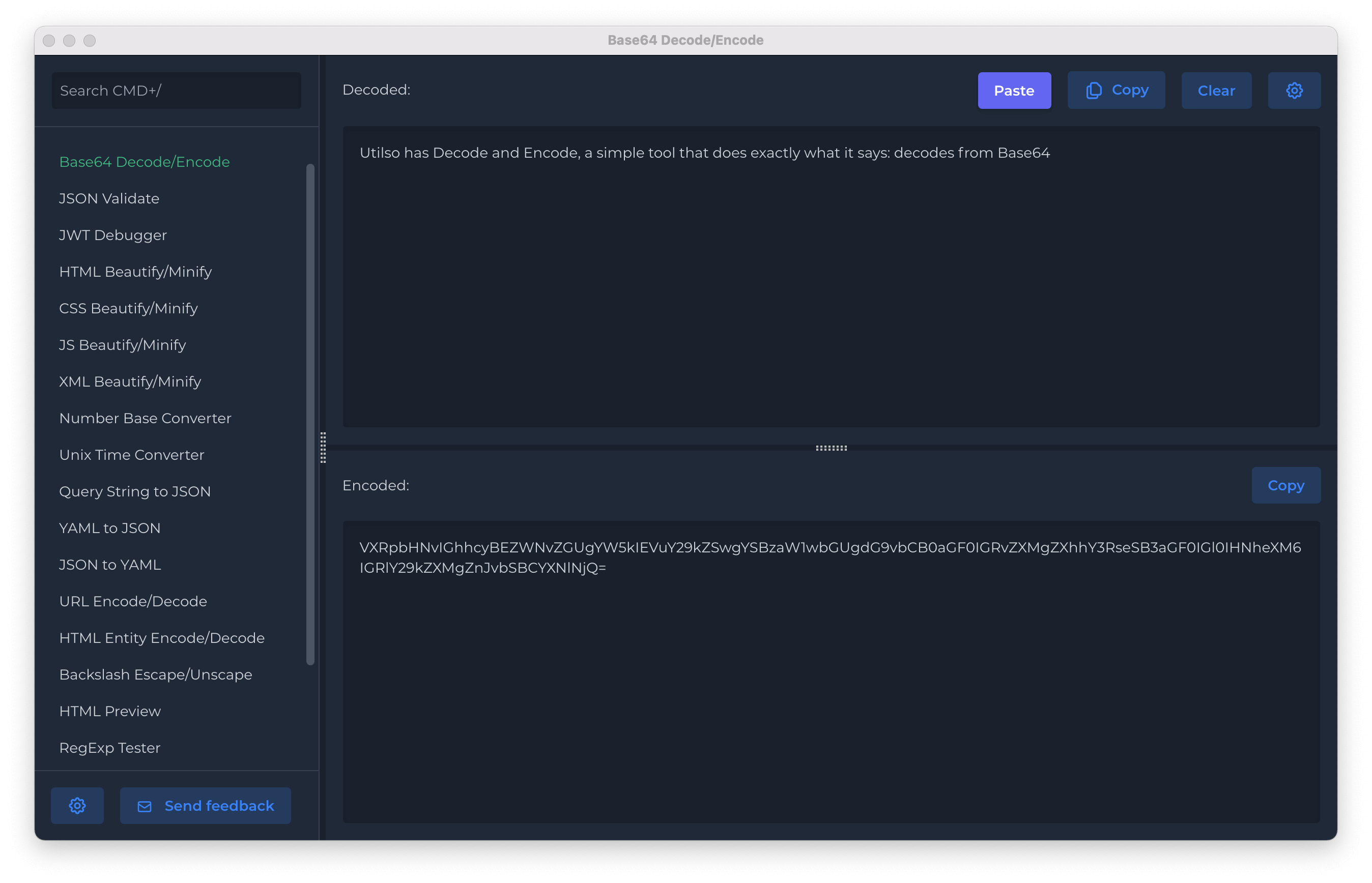 Base64 Decode and Encode